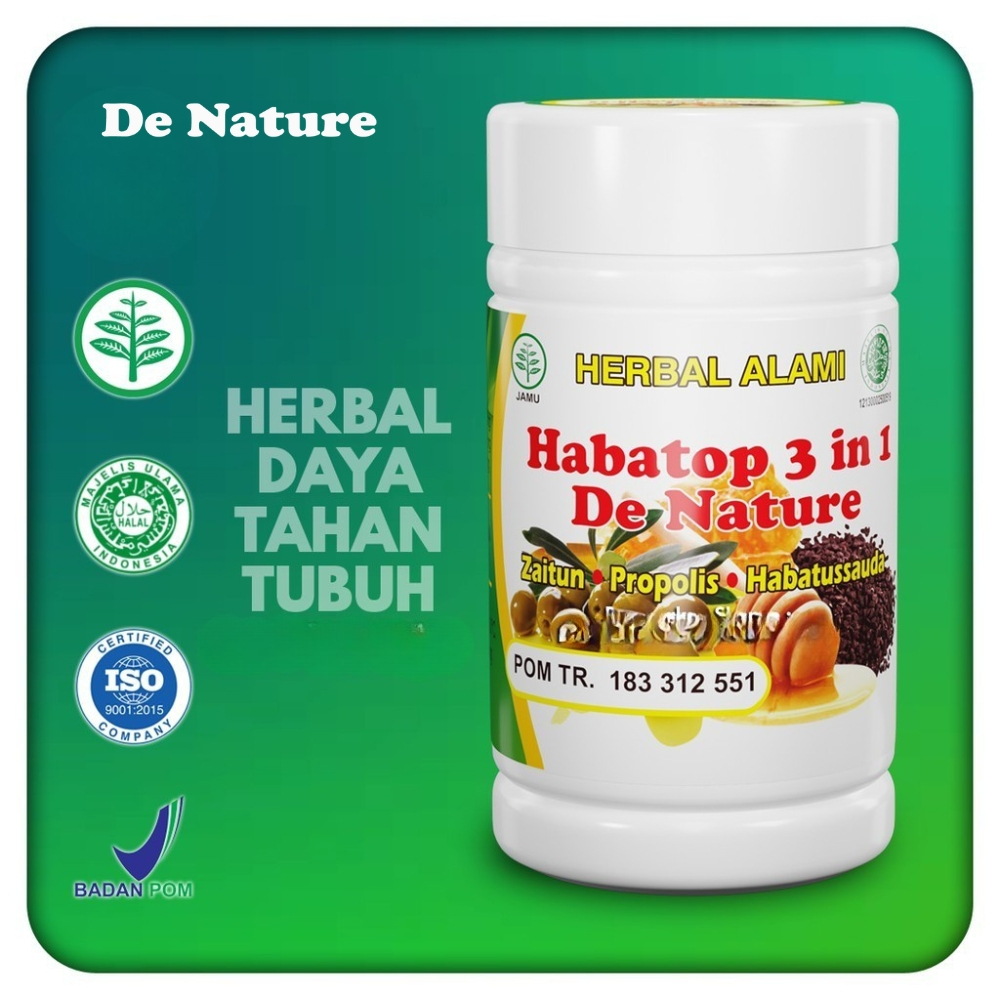 DE NATURE - Habatop 3 In 1 Herbal Daya Tahan Tubuh - Isi 50 Kapsul
