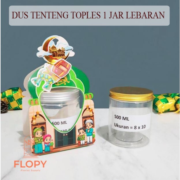 

Dus Tenteng Topless 1 Jar Lebaran/Dekorasi Idul Fitri/Box Souvenir Hampers Idul Fitri/ Kotak Kue Lebaran