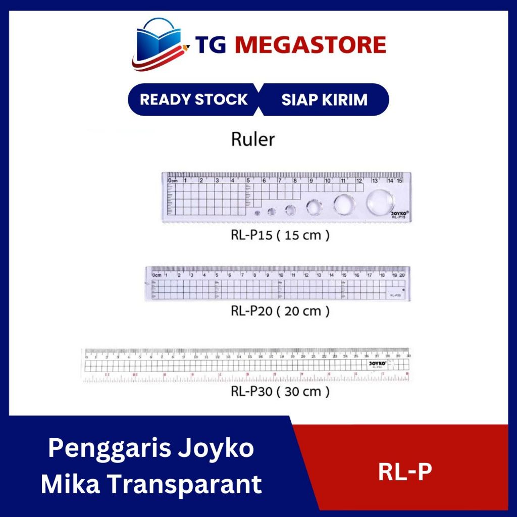 

Penggaris Joyko Mika Transparant - RL-P