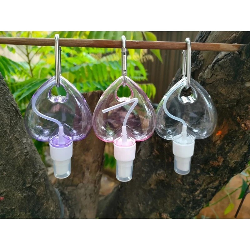 Botol spray/hand sanitizer bentuk love / hati 30 ml