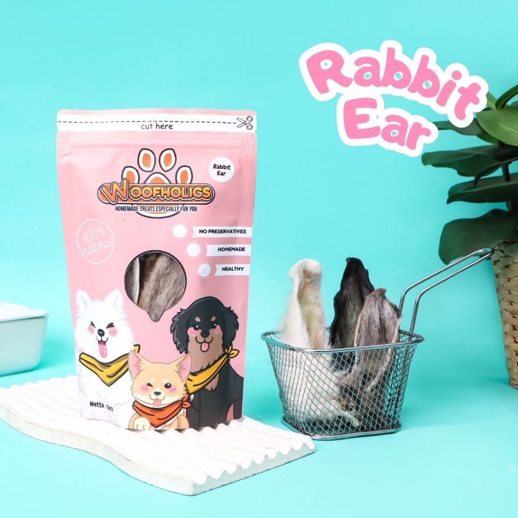 GAL Woofholics Rabbit Ear / Kuping Kelinci / Cemilan Anjing Dog Snack Gigitan Anjing / Snack Anjing
