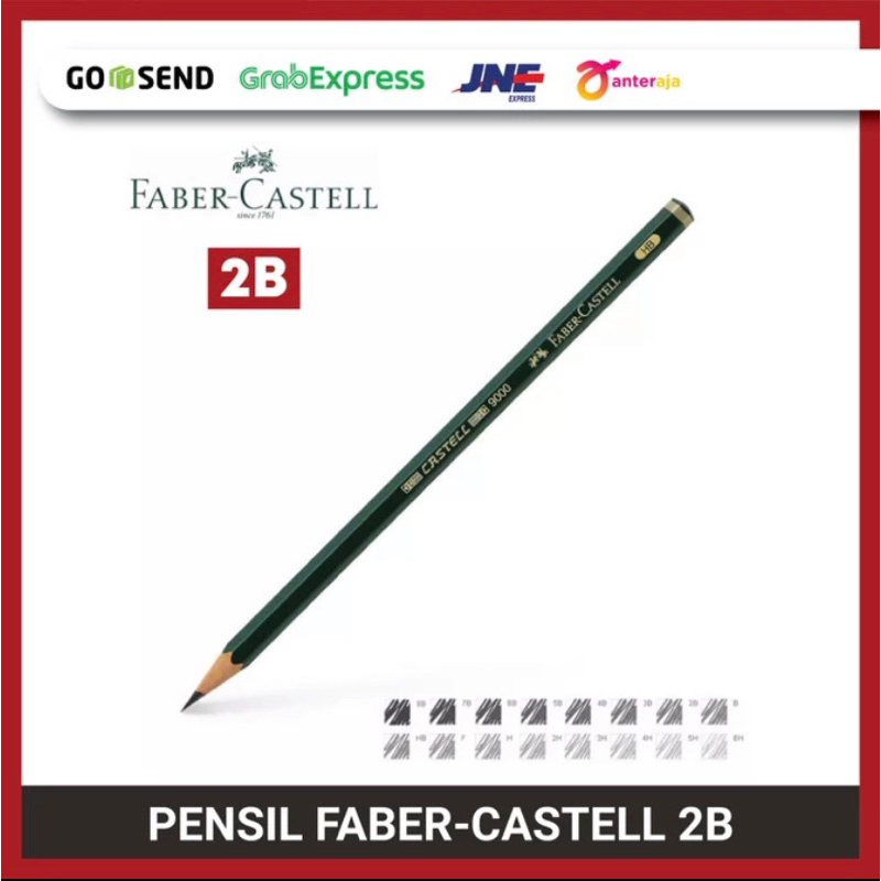

[ECER] Pensil Kayu Faber-Castell 9000 ( 2B / HB ) Murah / Wooden Pencil
