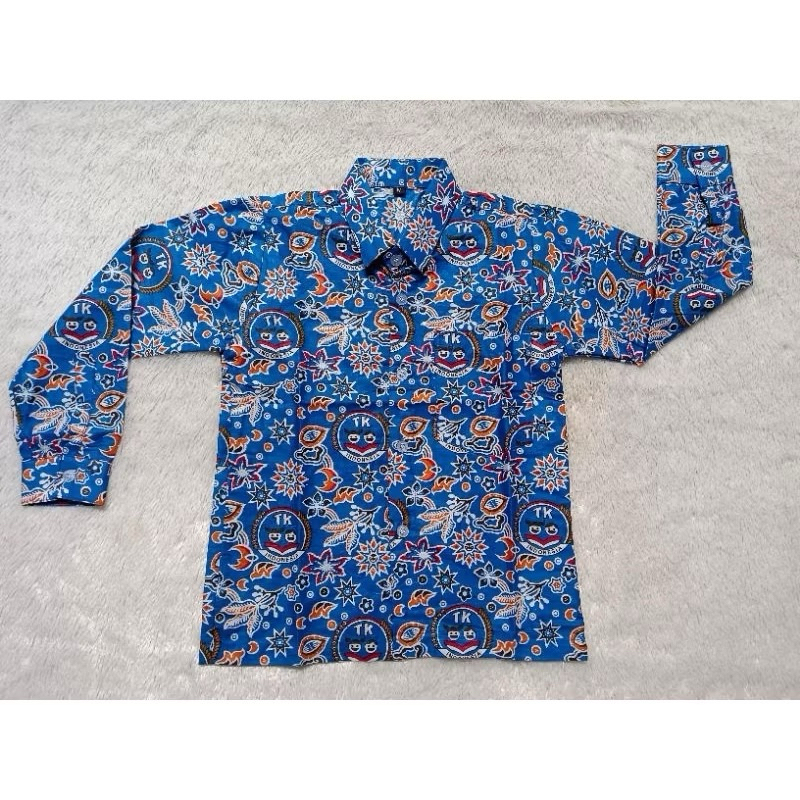 BATIK TK NASIONAL // BATK IGTKI BIRU LENGAN PANJANG ANAK LAKI_LAKI PEREMPUAN Seragam