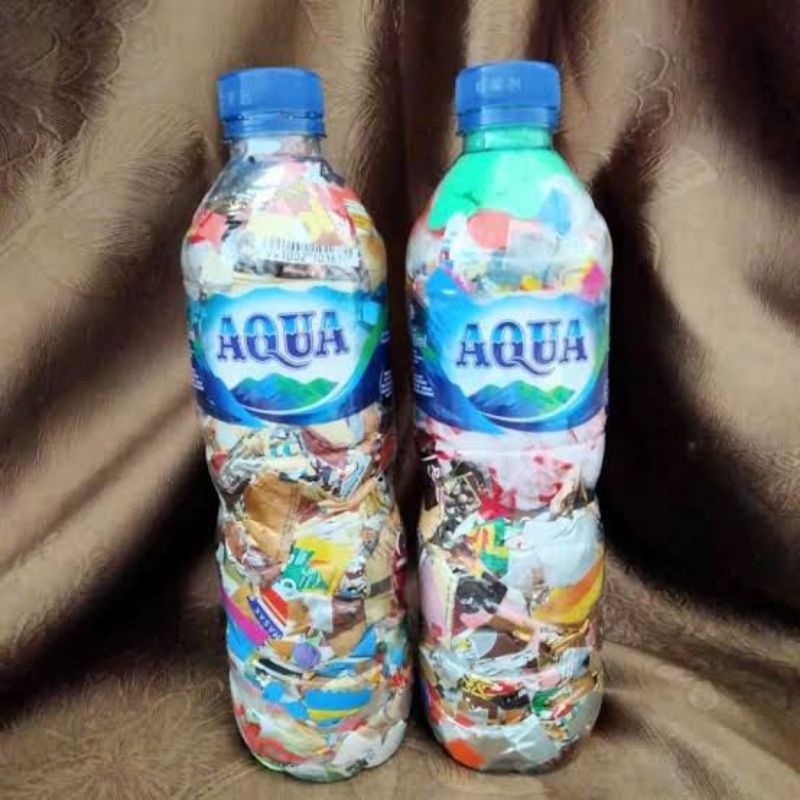 Ecobrik Ecobrik Ecobrik botol 600ml berat 200gram. Ecobrik sampah non organik untuk kereasi seni, tu
