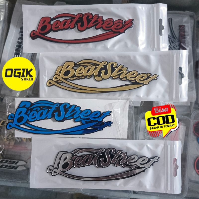 emblem akrilik beat street,, stiker 3D timbul honda beat street
