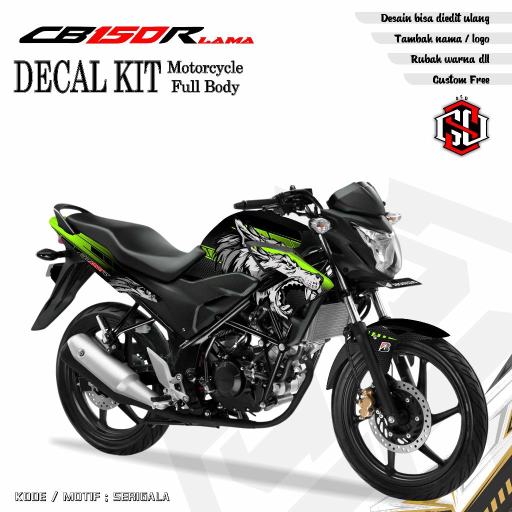 Decal CB 150R Old Full Body Decal CB 150 Old Full Body Serigala