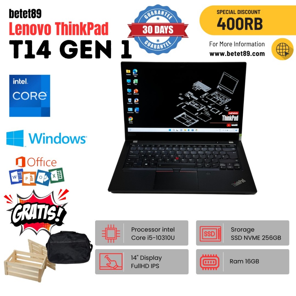 Lenovo ThinkPad T14 Gen 1 (Core i5 10th Gen) 14"
