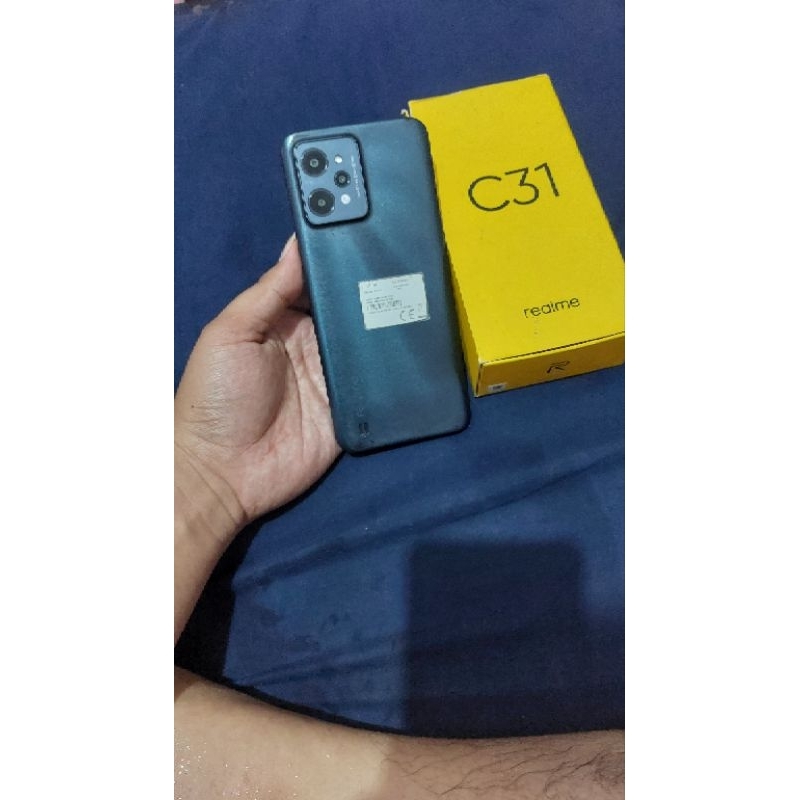 realme c31 ram 4gb 64gb normal fulset lengkap garansi resmi android terbaru hp bekas murah