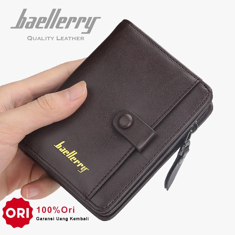 KODE V49D BAELLERRY D9153 Dompet Pria Wanita Bahan Kulit PU Leather Premium BAEOS