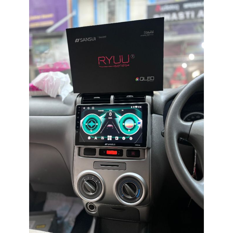 Head unit Android SANSUI RYUU 9 inch + Frame Avanza Old Plug And Play . PNP new