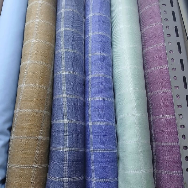 Kain Semi Wool Kotak / Kain Jas&Blazer Kotak | Semi wool