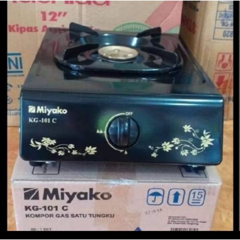 Miyako KG101C Kompor Gas 1 Tungku Plus Sealng Gas Paket Regulator SNI Batam