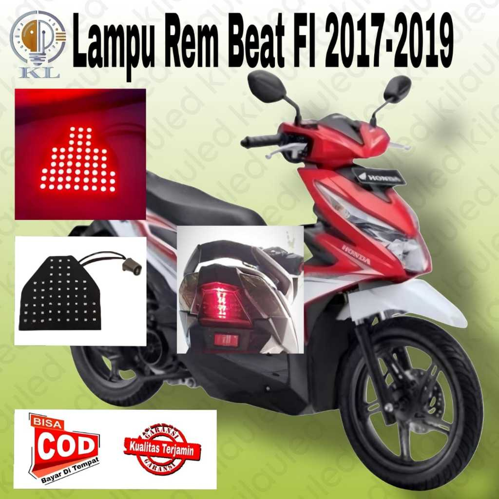 Lampu Rem Beat FI 2017-2019 Stoplamp Running