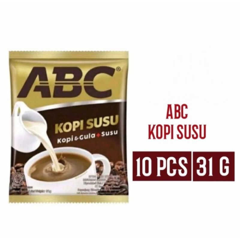 

1 ranceng kopi ABC susu isi 10 sachet x 31 gram