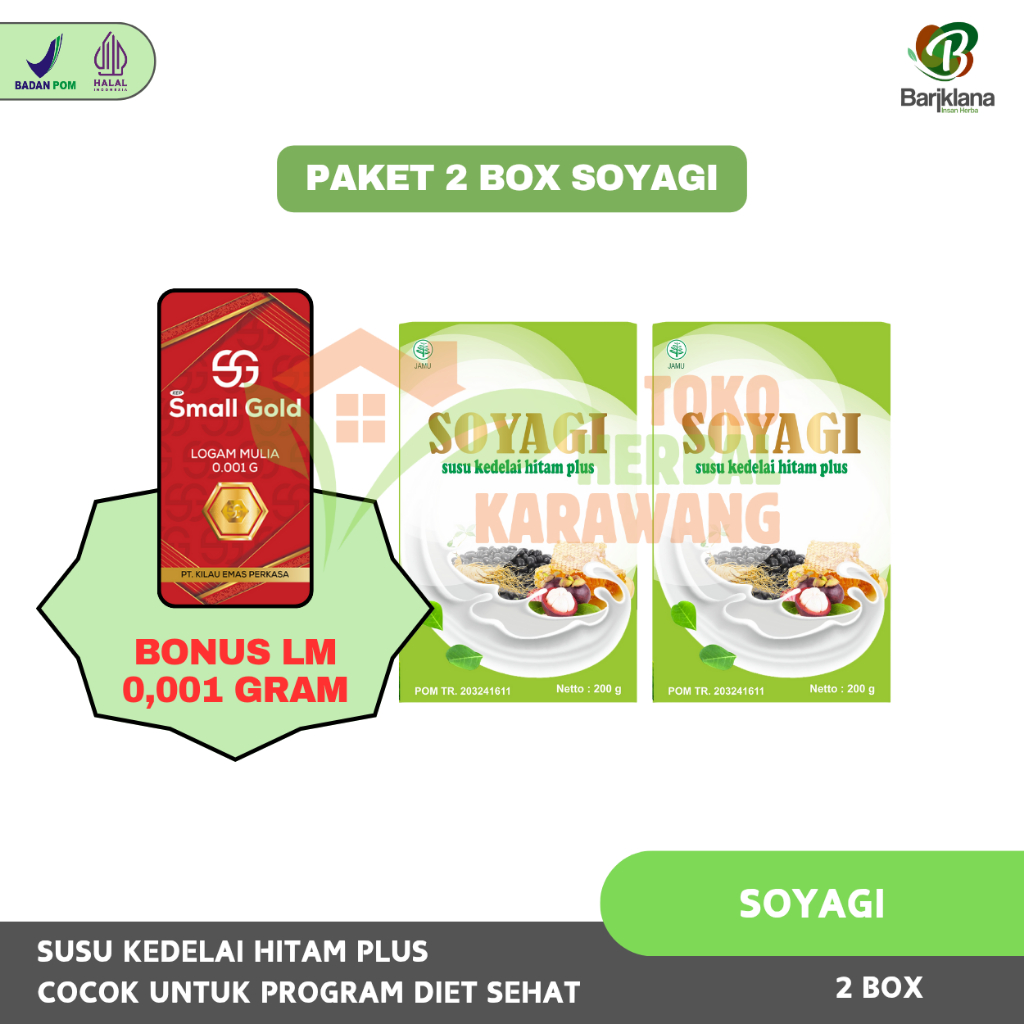 

2 Box SOYAGI – Susu Kedelai Hitam Plus Sangat Cocok Untuk Program Diet Sehat