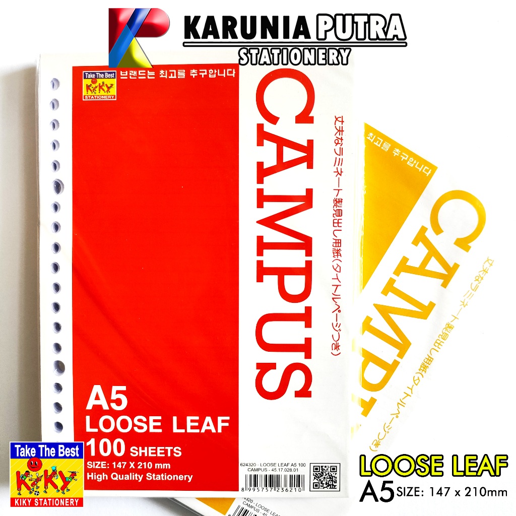 

Loose Leaf A5 KIKY Kertas Isi Binder 1pack