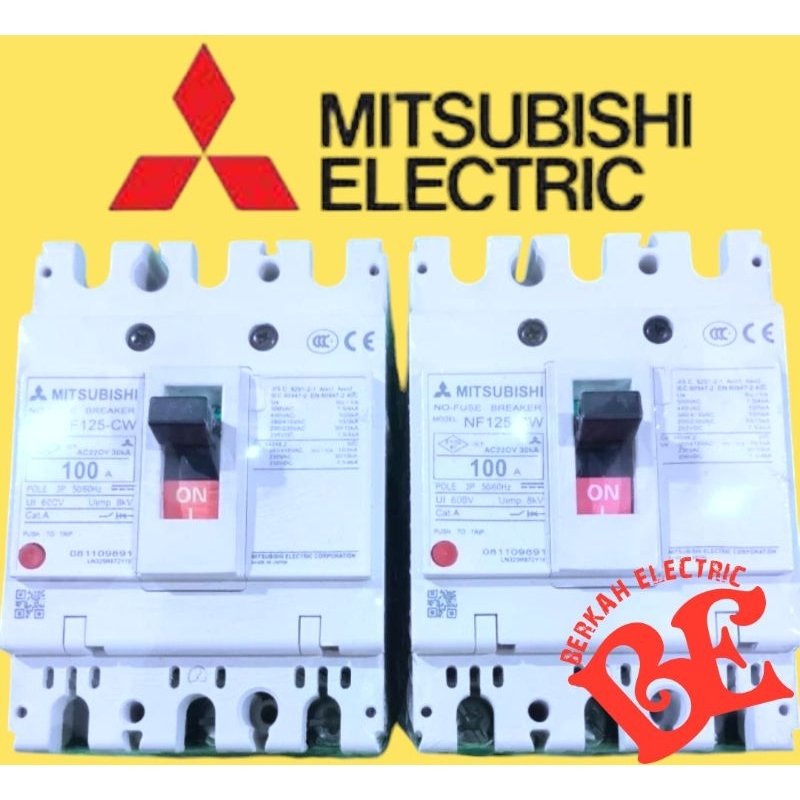 mccb mitsubishi tipe NF100-CW 100A 80A 75A