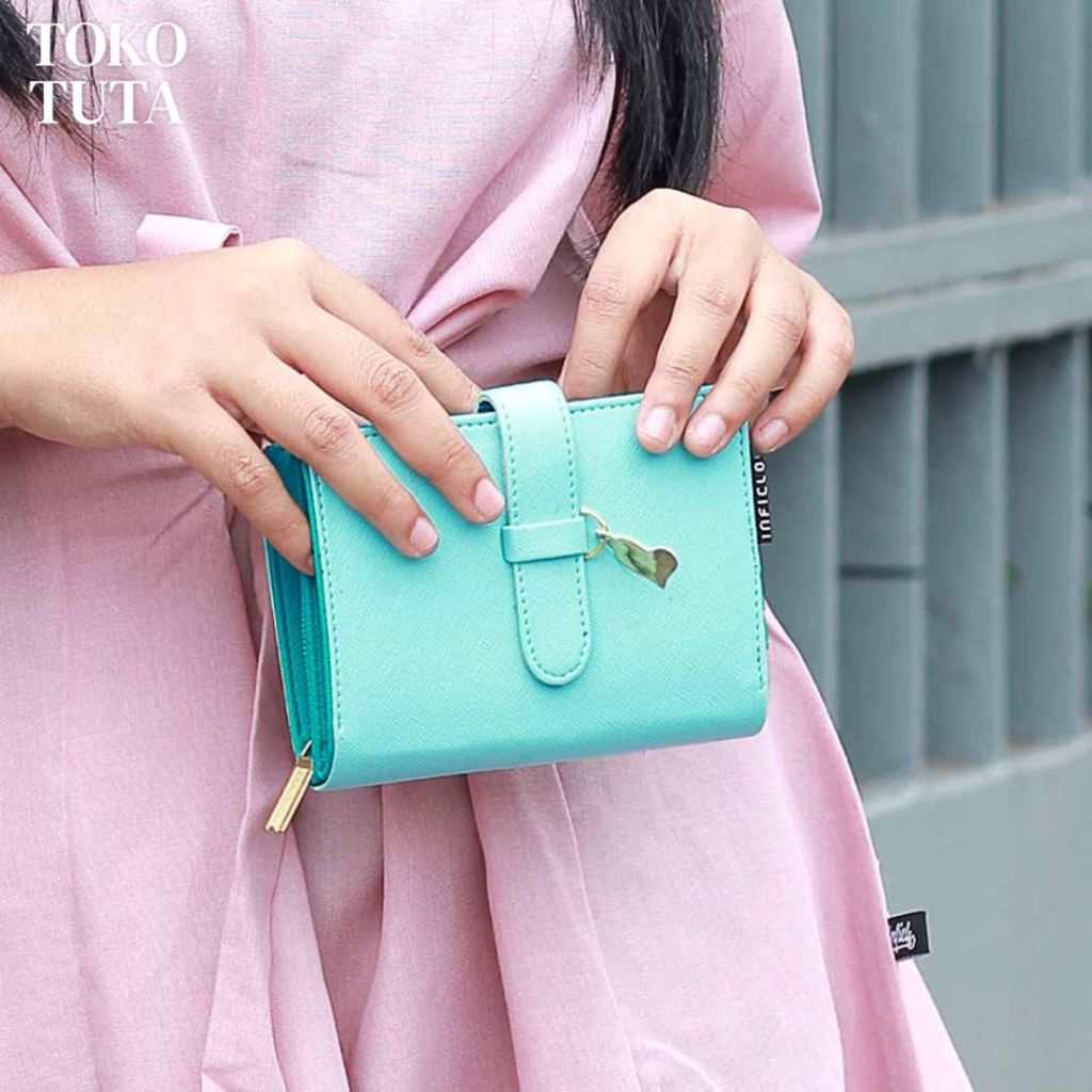 TOKO TUTA Dompet Wanita Kecil Minimalis Warna Tosca Lucu