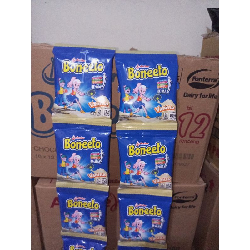 

ANCHOR BONETTO VANILA KEMASAN SHACET PRAKTIS 1 RENCENG ISI 10 SHACET