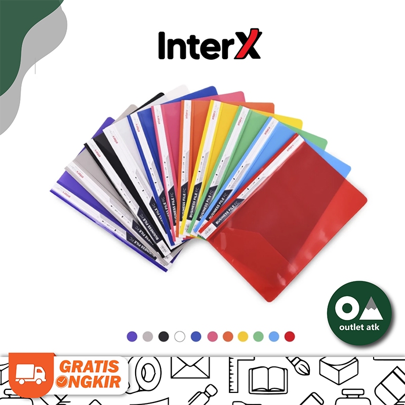 Business / Bisnis File Folio F4 Inter X Stopmap Plastik per pack isi 12
