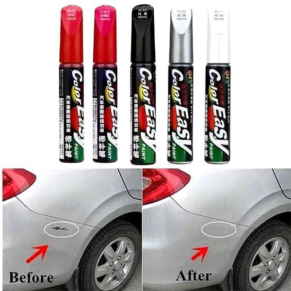 COLOR EASY Paint 12mL Pen Spidol Cat Body Repaint warna Hitam Putih Abu Merah Oles Penghilang Lecet 