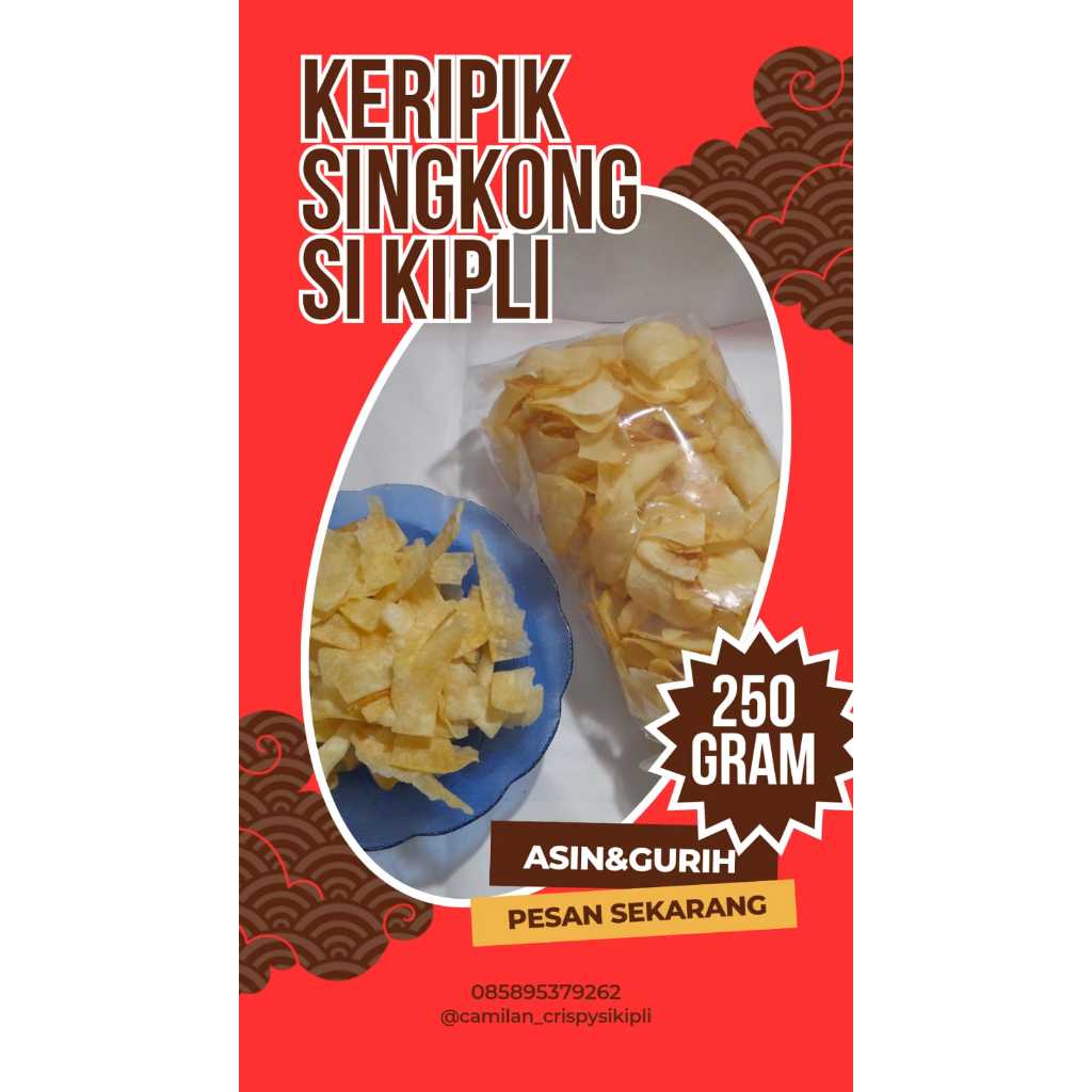 

Keripik Singkong Si Kipli / gurih asin / 250 gram