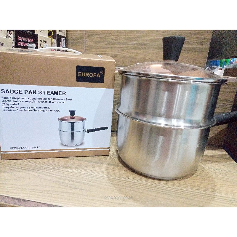 Sauce pan Steamer Stainless Europa 18cm