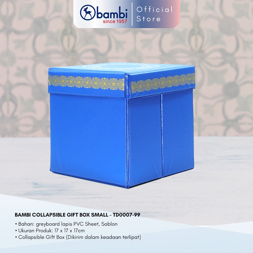 

Bambi Gift Box Small Idul Fitri Blue Fudebako Tipe Collapsible Gift Box Original