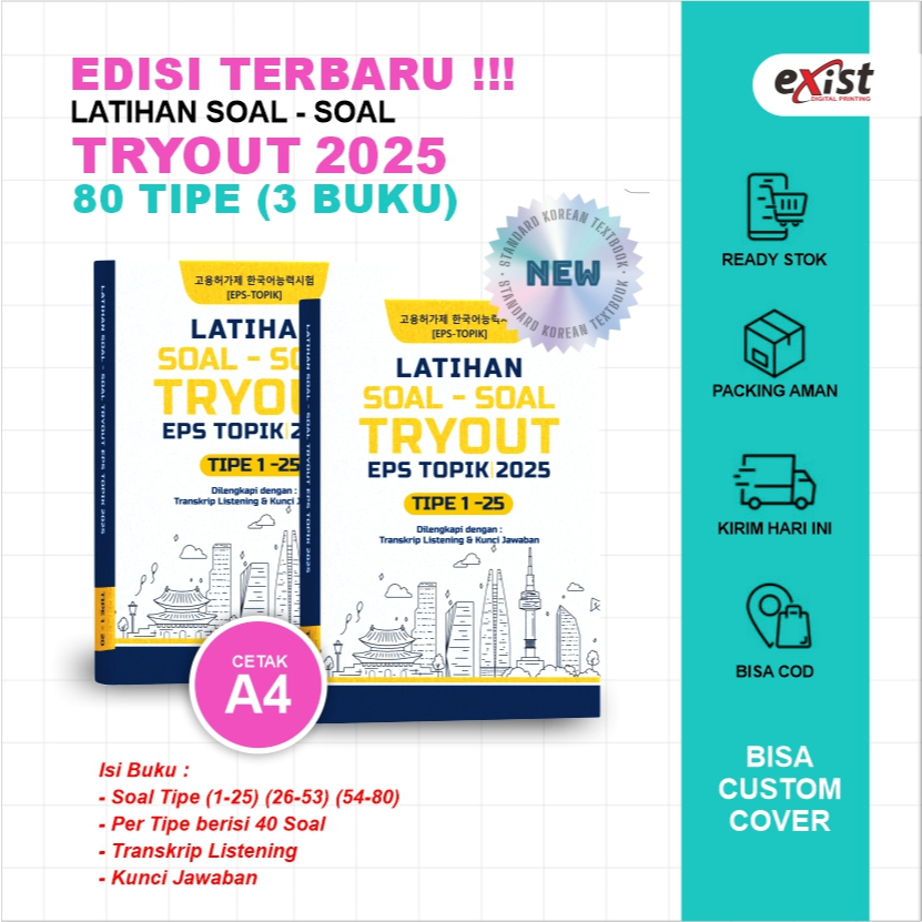 TRYOUT EPS TOPIK 80 TIPE A4 TERBARU - PERSIAPAN UJIAN EPS TOPIK 2025