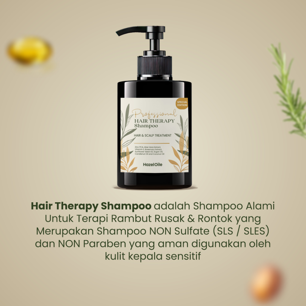 HazelOile Hair Care untuk Rambut Rontok Botak Pitak dan Tumbuhkan Rambut Subur Tonic Shampoo Tonik S