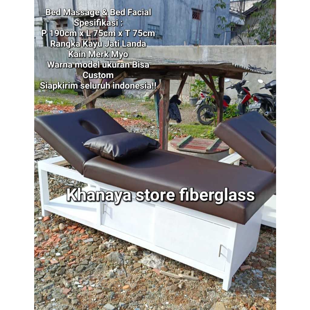 Bed Massage Ranjang Dipan kayu jati belanda_tempat tidur pijat terapis_Spa massage terbaru