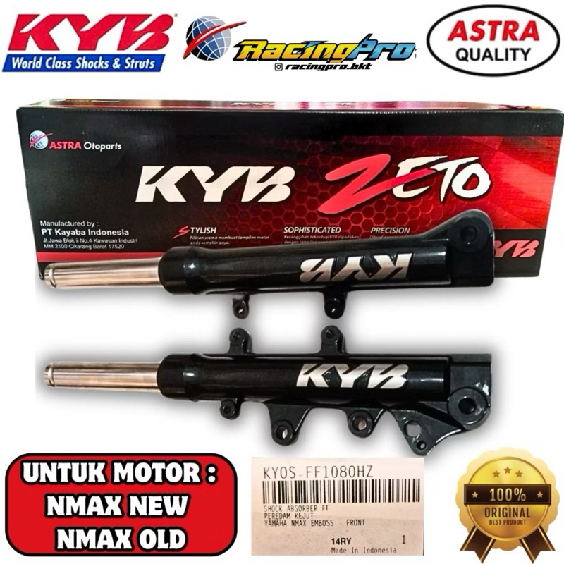 SHOCK BREAKER DEPAN MOTOR NMAX NEW / NMAX OLD / N MAX / N-MAX KYB ZETO FRONT FORK KYOS-FF1080 HZ ORI