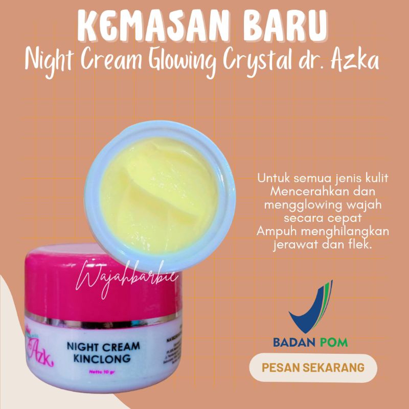 CREAM MALAM GLOWING CRYSTAL DR. AZKA SKINCARE