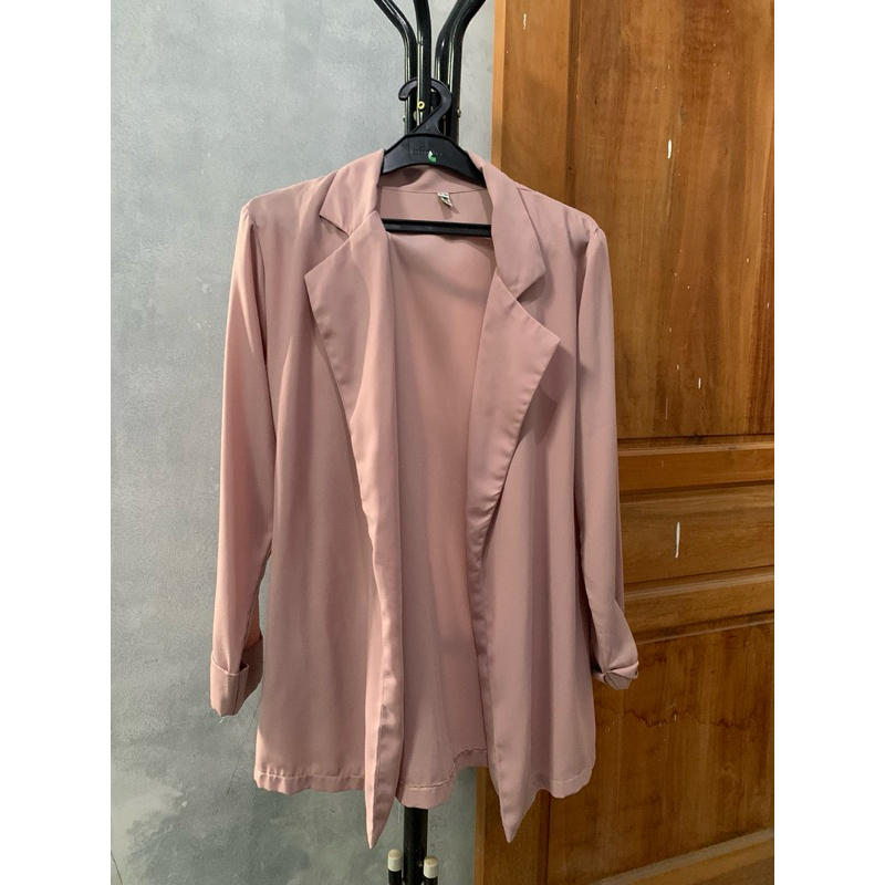 blazer vanilla hijab pink