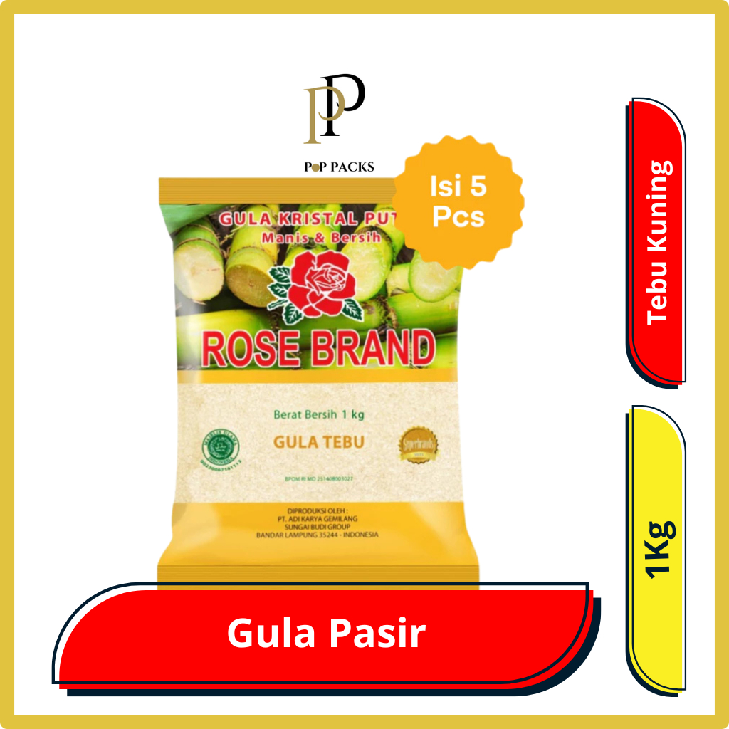 

Gula Pasir Rose Brand 5Kg Tebu Kuning