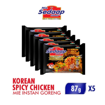 

Sedaap korean spicy chicken mie goreng isi 5 bungkus