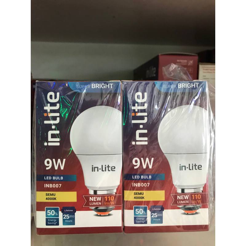 Inlite In-lite Led bohlam 9watt 4000k semu comfort
