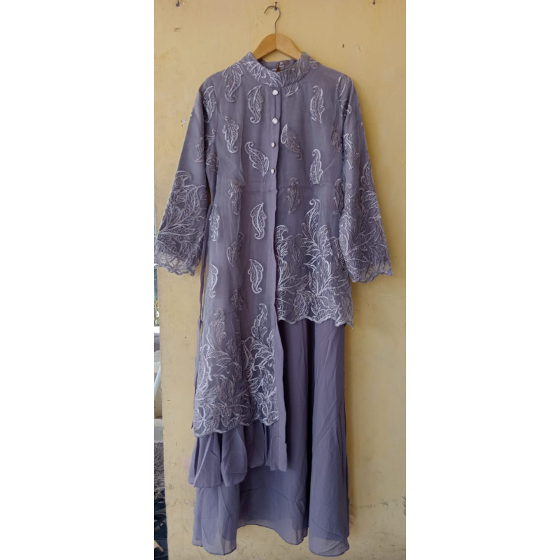 (Bukan Preloved) Gamis Premium Butik Renda Brukat LD 105