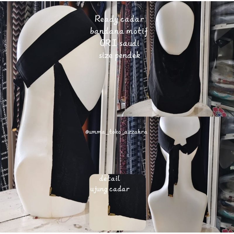 Ready Cadar Bandana Motif Ori Saudi Size Pendek