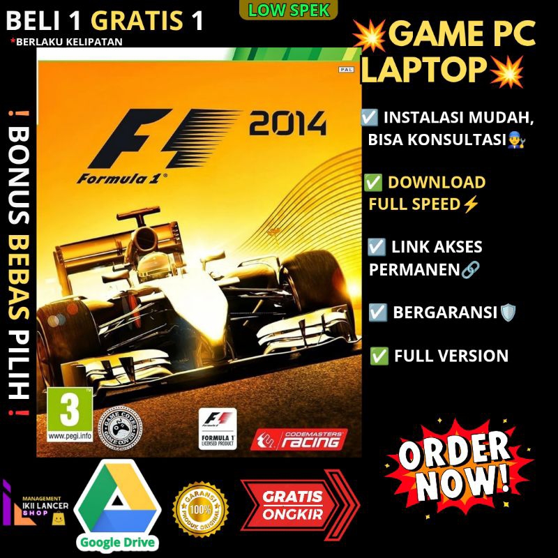 F1 2014 - PC LAPTOP GAMES - ORIGINAL WINDOWS