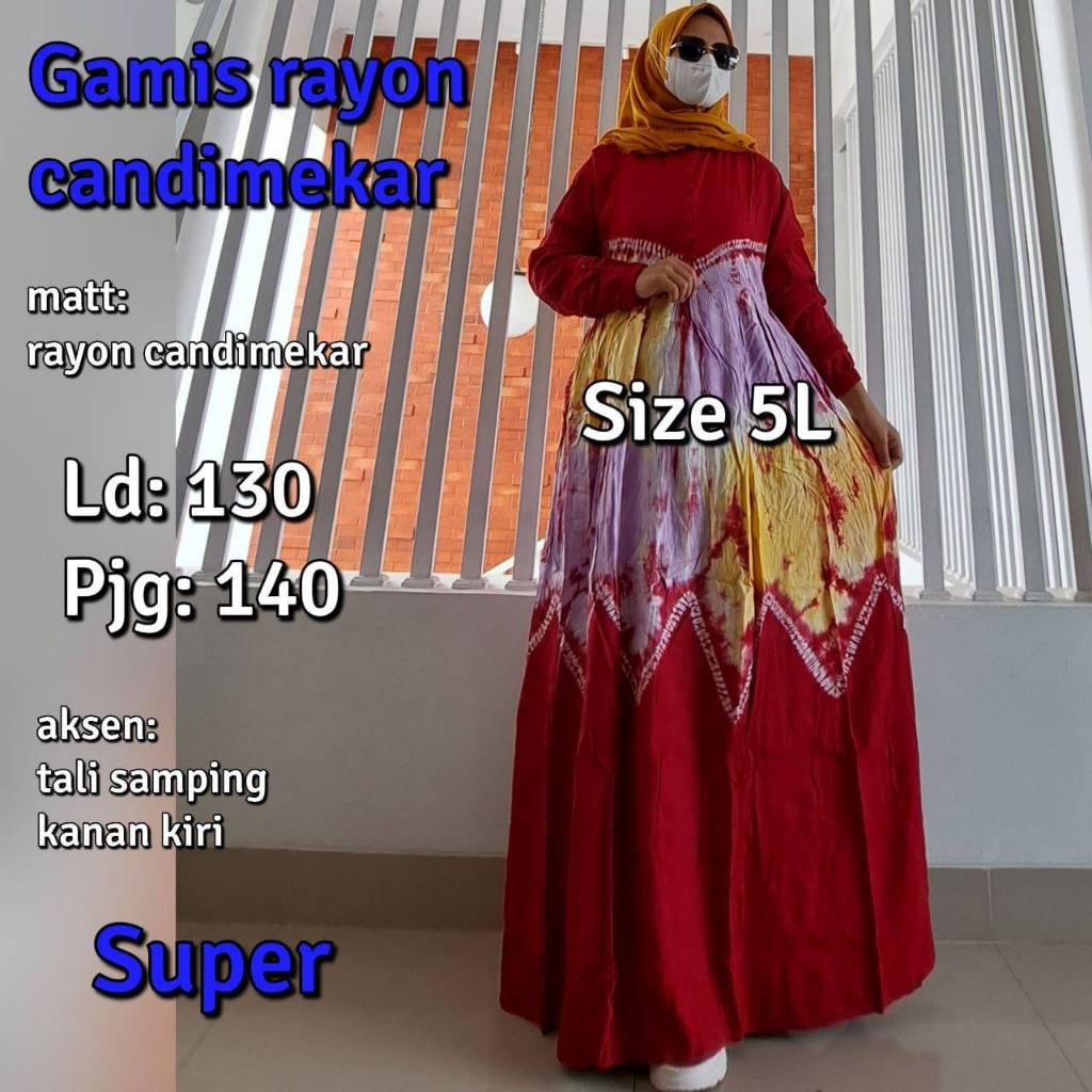 Gamis Super Jumbo Ld 120 Ld 125 Ld 130 Ld 135 Rayon Twill Premium