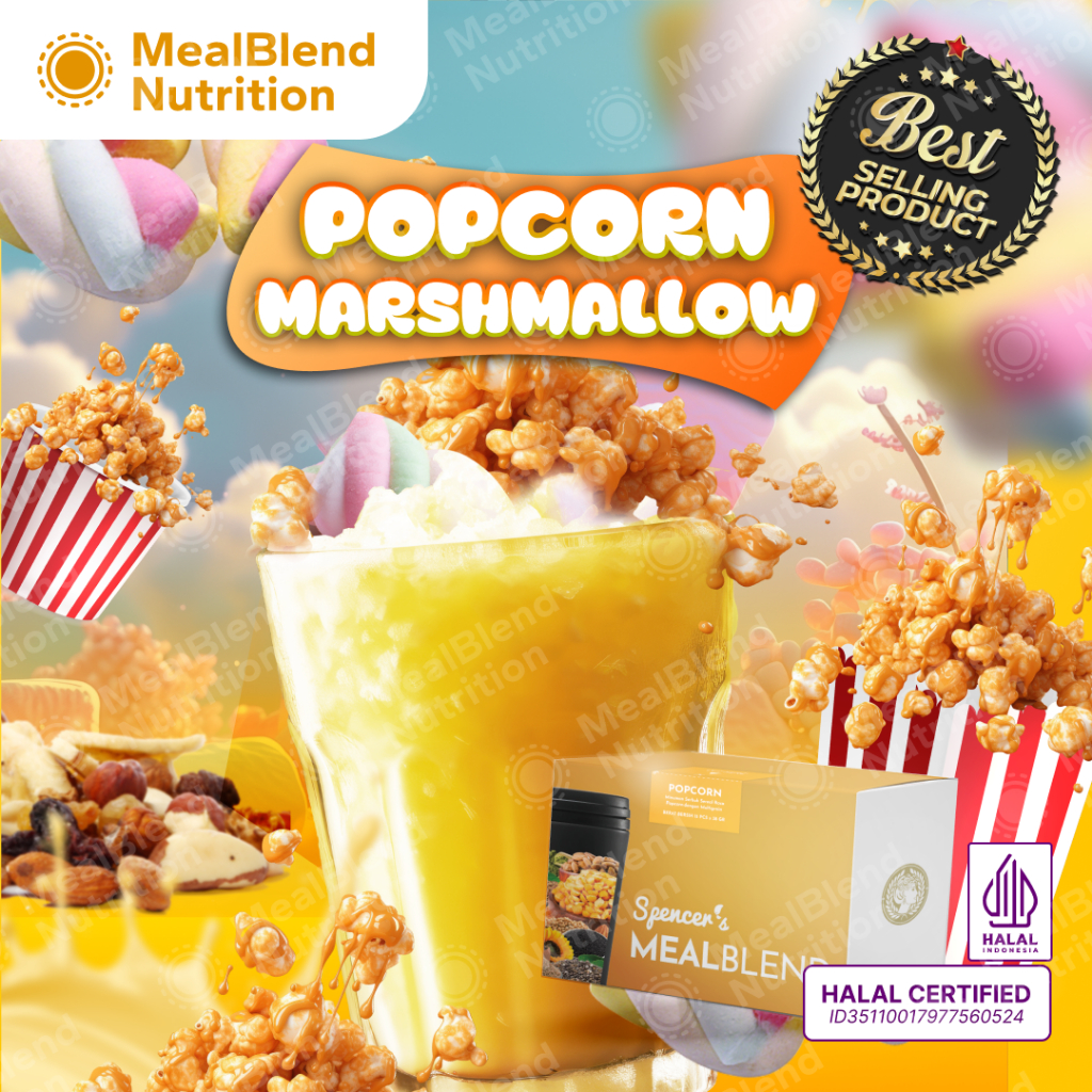 

Spencer's MealBlend PopCorn Marshmallow Multigrain Slimming Drink Pengganti Makanan Meal replacement