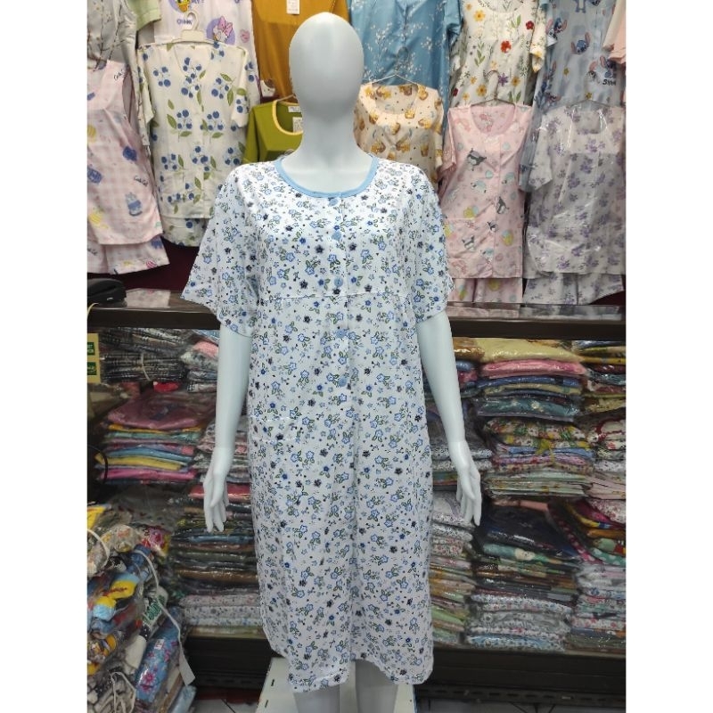 BKH XXL(2L) Daster Kaos Tangan Kancing Separuh(KS) dan Kancing Full(KF)