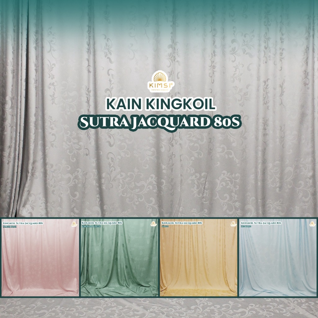 Promo Kain Sutra Jacquard Silk Organic 80s / Sutra Silk Organic / Sutra Kingkoil / Kain Sprei Mukena
