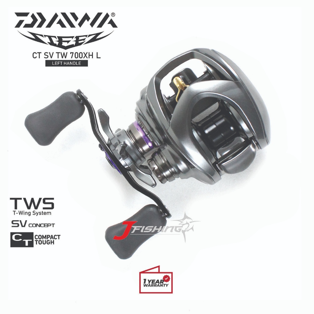 Reel DAIWA STEEZ CT SV TW 700XHL | Handle Kiri | Freshwater Saltwater | Japan | Resmi
