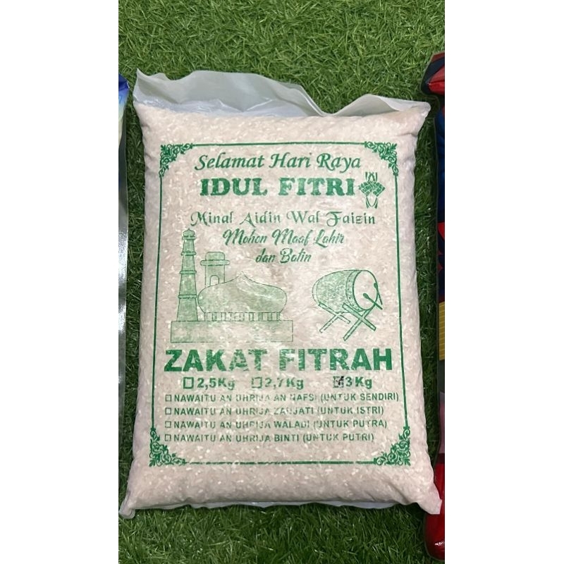 

Beras zakat 3kg x 3pcs beras sedekah jumat Berkah atau buat zakat fitrah