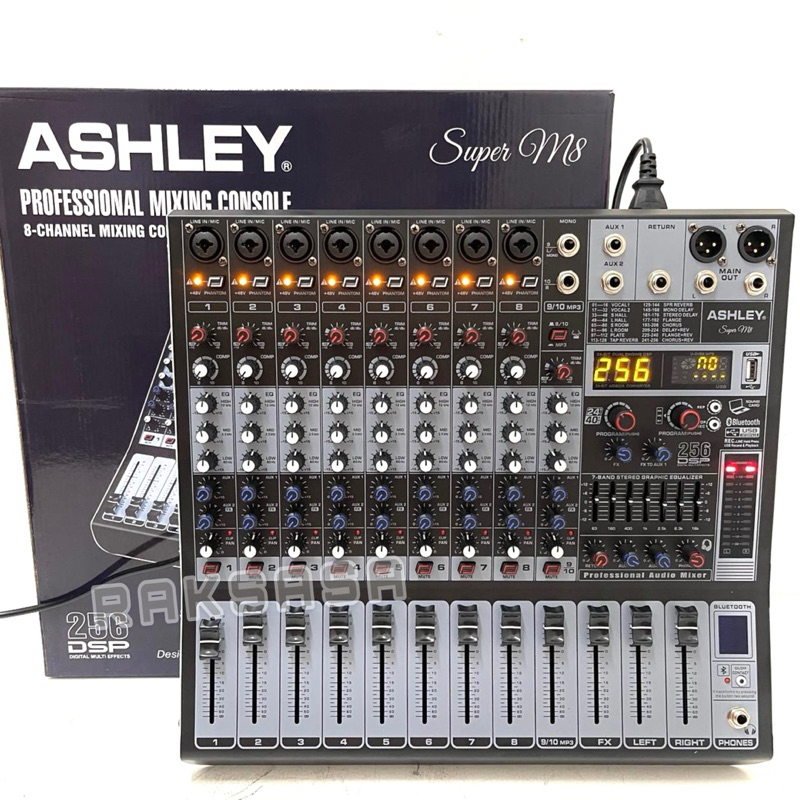 Mixer Ashley Super M8 Compressors 8channel superm8 the best Paling Laris Mixer