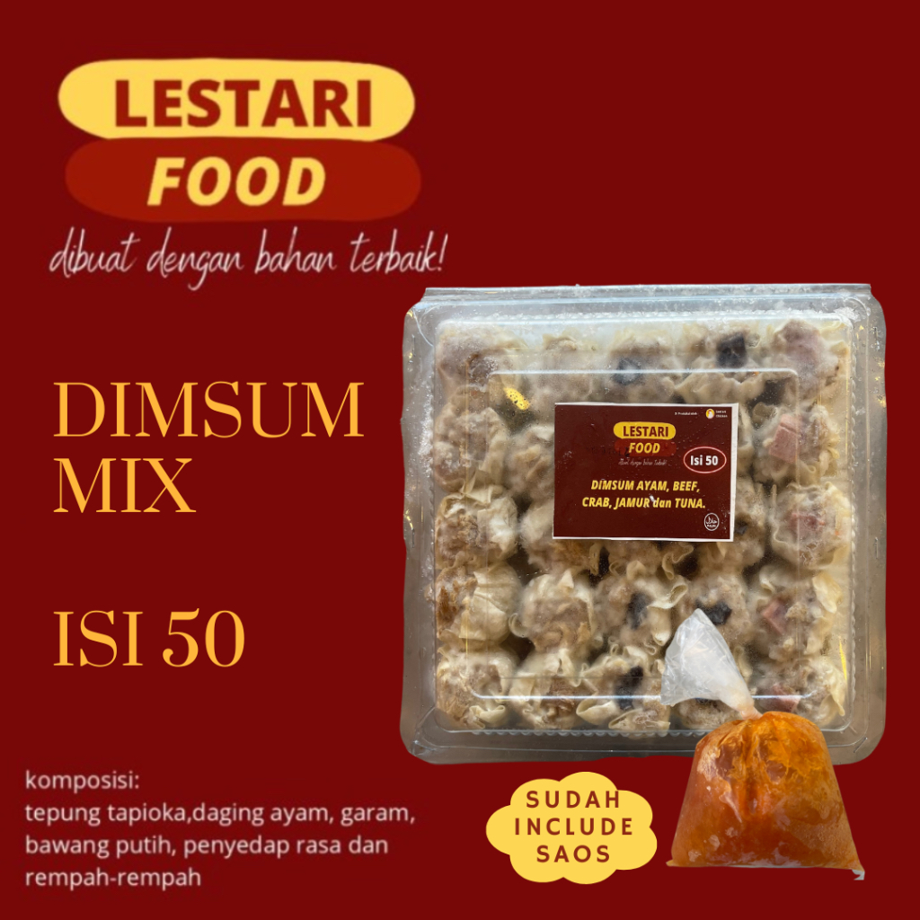 

DIMSUM MIX 50 | LESTARI FOOD | FROZEN FOOD | DIMSUM PREMIUM