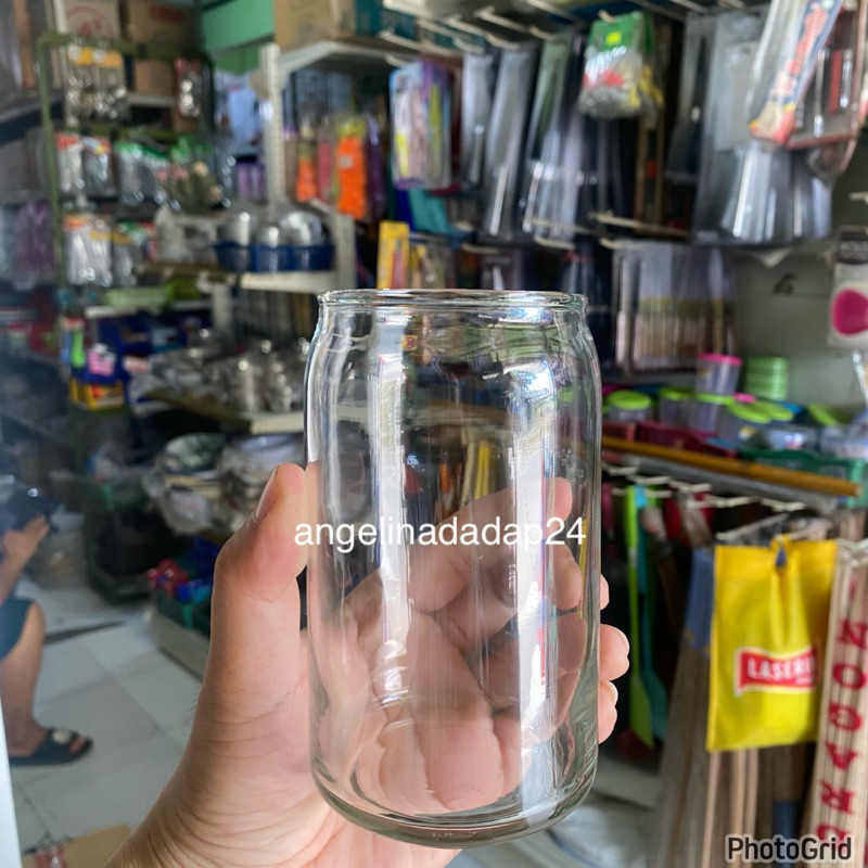 Gelas Kaca Unik Model Kaleng ALE Citinova 470ml Model Kaleng Estetik