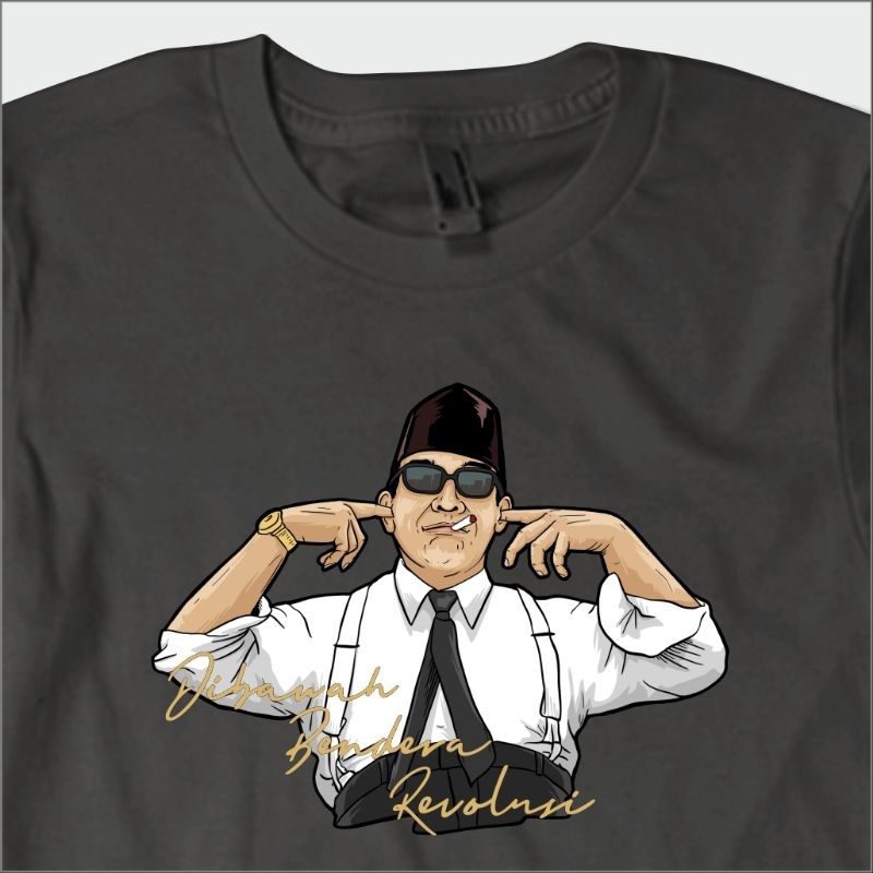 kaos pria edisi Sukarno | revolusi | Dibawah Bendera Revolusi | kaos indonesia | Merdeka